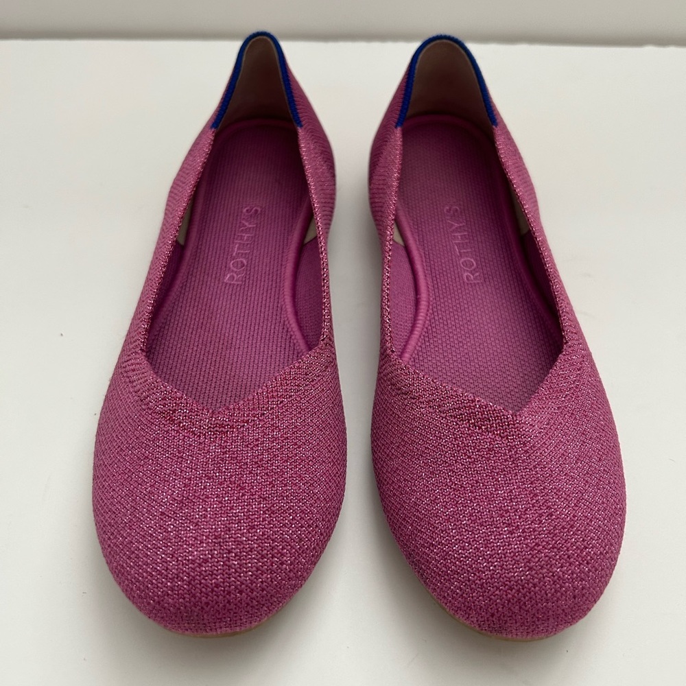 Rothys the flat metallic bloom size 7.5